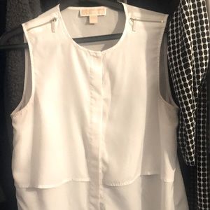New, never worn, Michael Kors top with zipper and other accents. Beautiful!